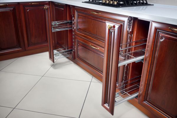 Cherry Cabinet Refacing in Bedford